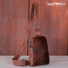 TR159-210 Trinity Ranch Genuine Hair-On Cowhide  Collection Sling Bag