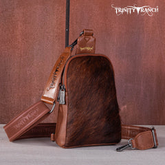 TR159-210 Trinity Ranch Genuine Hair-On Cowhide  Collection Sling Bag