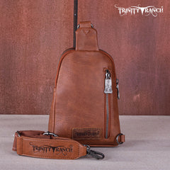 TR159-210 Trinity Ranch Genuine Hair-On Cowhide  Collection Sling Bag