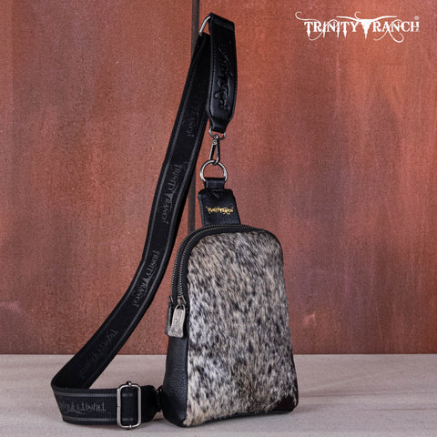 TR159-210 Trinity Ranch Genuine Hair-On Cowhide  Collection Sling Bag