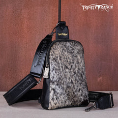 TR159-210 Trinity Ranch Genuine Hair-On Cowhide  Collection Sling Bag