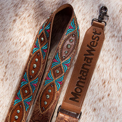 PST-2013  Montana West Western Guitar Style Embroidered Crossbody Strap