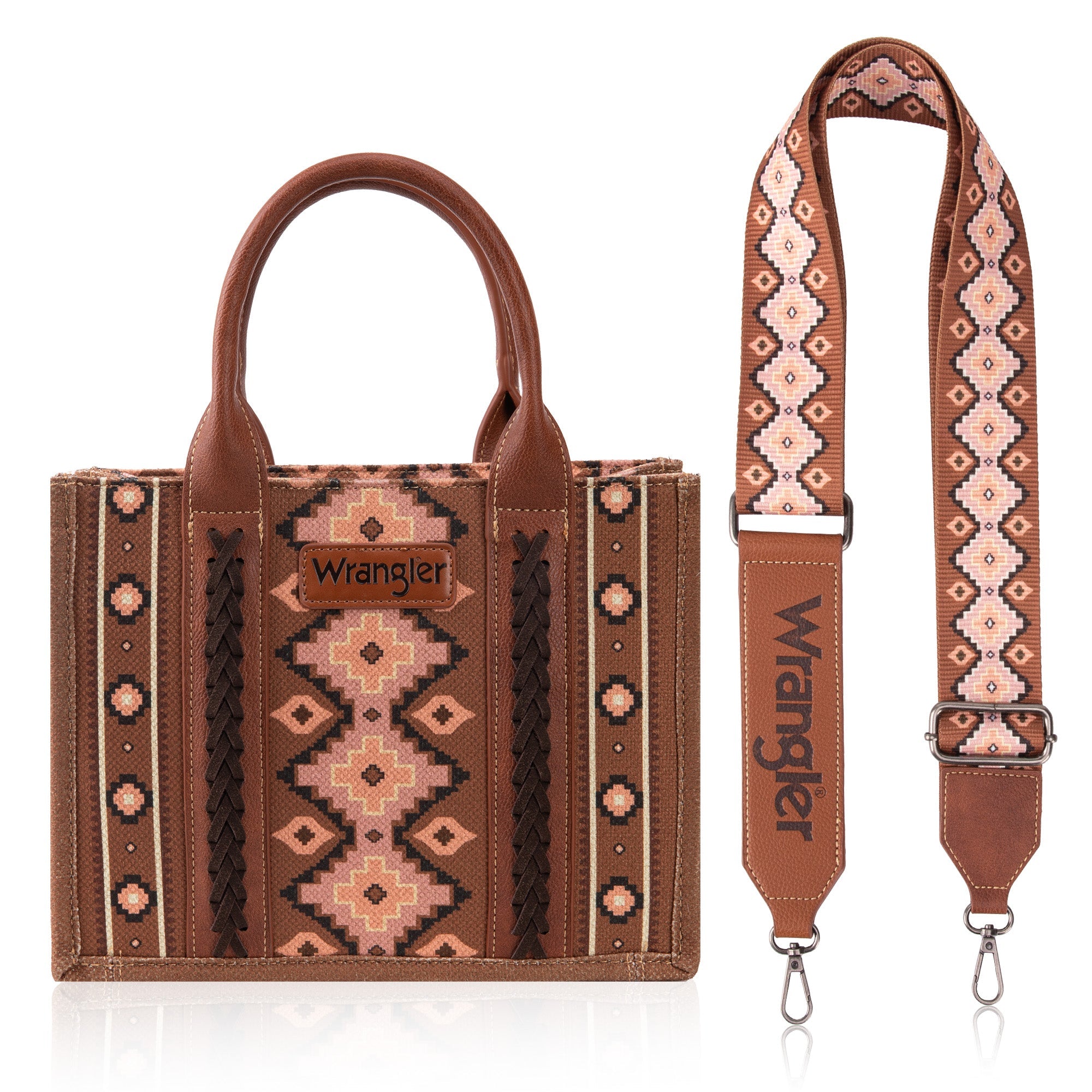 WG2203-8120S Wrangler Southwestern Print Small Canvas Tote/Crossbody - –  MONTANA WEST U.S.A