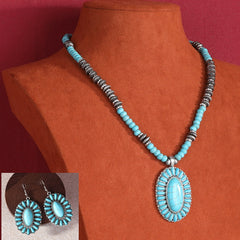 WJ-1020  Rustic Couture   Bohemian Jewelry Sets Pendant Necklace Earrings