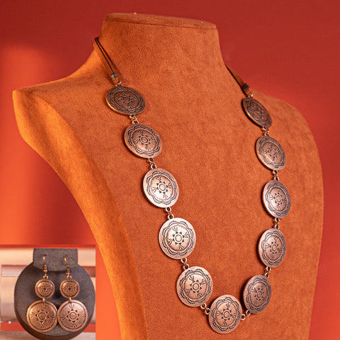 WNS-1023  Wrangler Jewelry Sets Bohemian Pendant Necklace Earrings