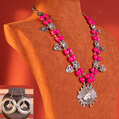 WNS-1031  Wrangler Jewelry Sets Bohemian Pendant Necklace Earrings