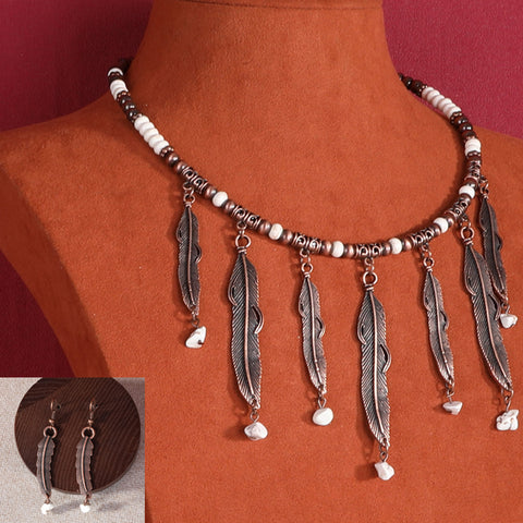 WNS-1048  Western Jewelry Sets Bohemian Pendant Necklace Earrings