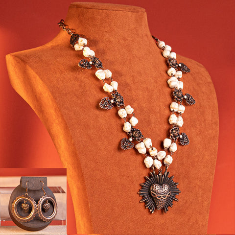 WNS-1049  Wrangler  Jewelry Sets Bohemian Pendant Necklace Earrings