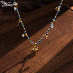 WNS-1076   Wrangler Western 14K Rope Chain Necklace Charm Sunburst Pendant (Copy)