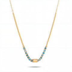 WNS-1079  Wrangler Western 14K Chain Boho Necklace Retro Pendant