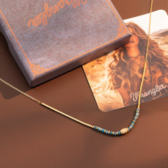 WNS-1079  Wrangler Western 14K Chain Boho Necklace Retro Pendant