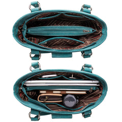 WRLH-8005 Montana West Tooling Concealed Carry Collection Handbag- Turquoise