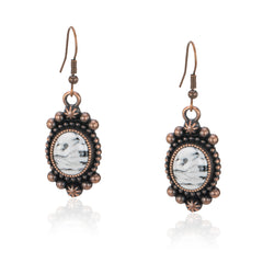 RCE-1108   Rustic Couture's  Artificial  Stone Dangling Earring