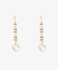 Wrangler Demeter’s Heart Onyx Earrings Warm Grey
