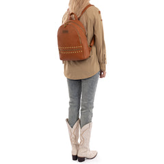 WG81-91101  Wrangler Studded  Backpack -Brown