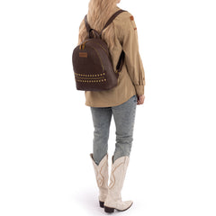 WG81-91101  Wrangler Studded  Backpack - Coffee