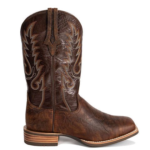 PLT-203608  Western Women's Embroidered Wide Toe Cowgirl Genuine Leather Boots