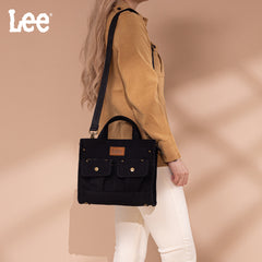 LEE53-001   LEE  Waxed Canvas Tote/Crossbody