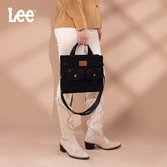LEE53-001   LEE  Waxed Canvas Tote/Crossbody