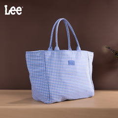 LEE64-001  LEE Plaid Cotton Tote/ Extra Large Tote