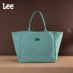 LEE64-001  LEE Plaid Cotton Tote/ Extra Large Tote