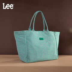 LEE64-001  LEE Plaid Cotton Tote/ Extra Large Tote