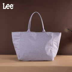 LEE64-001  LEE Plaid Cotton Tote/ Extra Large Tote