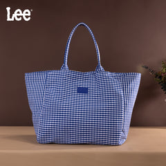 LEE64-001  LEE Plaid Cotton Tote/ Extra Large Tote
