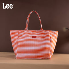 LEE64-001  LEE Plaid Cotton Tote/ Extra Large Tote