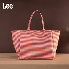 LEE64-001  LEE Plaid Cotton Tote/ Extra Large Tote