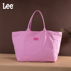 LEE64-001  LEE Plaid Cotton Tote/ Extra Large Tote
