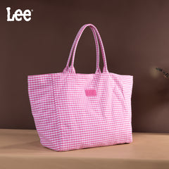 LEE64-001  LEE Plaid Cotton Tote/ Extra Large Tote