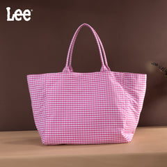 LEE64-001  LEE Plaid Cotton Tote/ Extra Large Tote