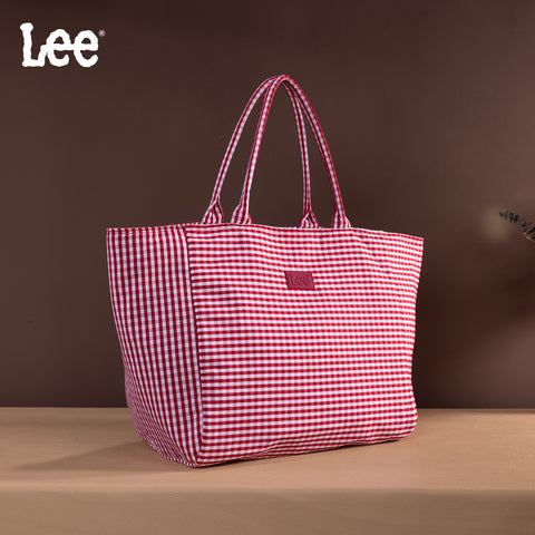LEE64-001  LEE Plaid Cotton Tote/ Extra Large Tote