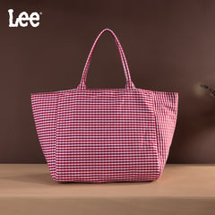 LEE64-001  LEE Plaid Cotton Tote/ Extra Large Tote