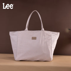 LEE64-001  LEE Plaid Cotton Tote/ Extra Large Tote