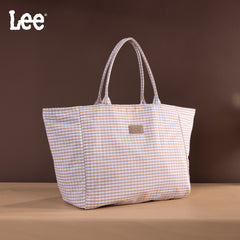 LEE64-001  LEE Plaid Cotton Tote/ Extra Large Tote