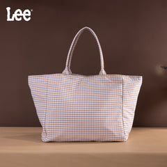 LEE64-001  LEE Plaid Cotton Tote/ Extra Large Tote