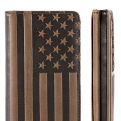 MW-615 Patriotic Collection Men's Bifold Long PU Leather Wallet