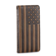 MW-615 Patriotic Collection Men's Bifold Long PU Leather Wallet