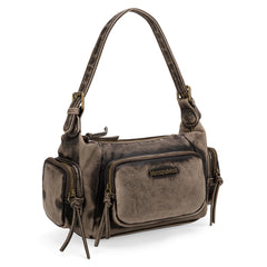 MWC-223 Montana West Stone Wash Hobo/Crossbody - Coffee