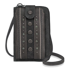 PHD-2012  American Bling Daisy Conchos  Phone Wallet/Crossbody