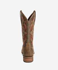 PLT203602 (200002)  Western Women's Embroidered Wide Toe Cowgirl Genuine Leather Boots
