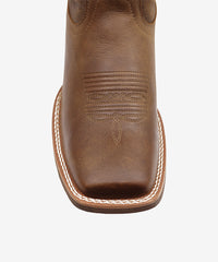 PLT203602 (200002)  Western Women's Embroidered Wide Toe Cowgirl Genuine Leather Boots