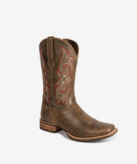 PLT203602 (200002)  Western Women's Embroidered Wide Toe Cowgirl Genuine Leather Boots