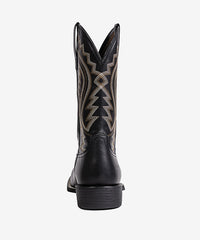 PLT603601  Western Men's Embroidered Wide Toe Cowboy Vegan Leather Boots