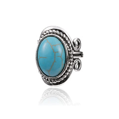 RCR-01-105   Rustic Couture's  Vintage Oval Silver/Bronze Etched Ring