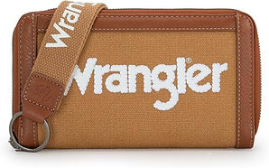 WG142-W006 Wrangler Logo Wallet/Wristlet - Brown