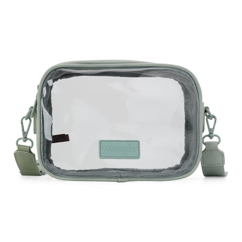 WG229-603  Wrangler Clear Crossbody Bag/Stadium Bag - Green