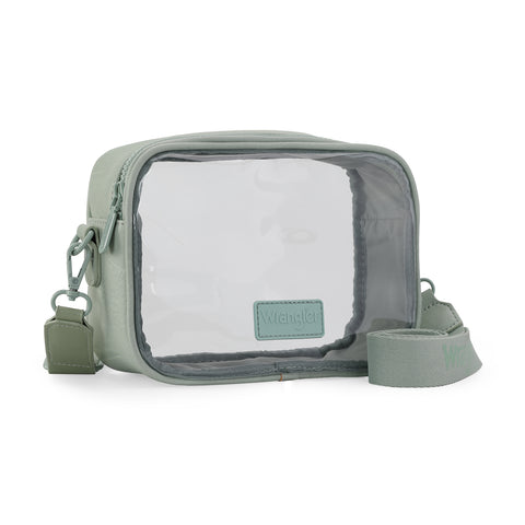 WG229-603  Wrangler Clear Crossbody Bag/Stadium Bag - Green